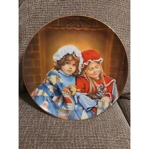"Fireside Dreams" Collector Plate by Sandra Kuck Childhood Almanac 1984 4308AC